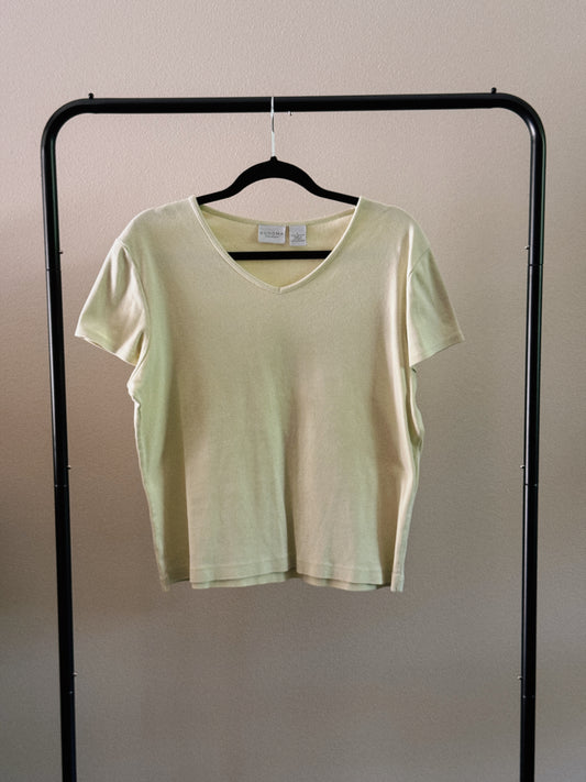 pastel green short sleeve tee