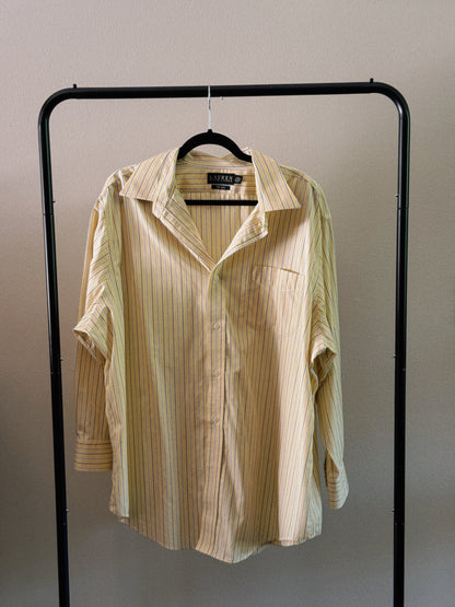 ralph lauren yellow striped button down