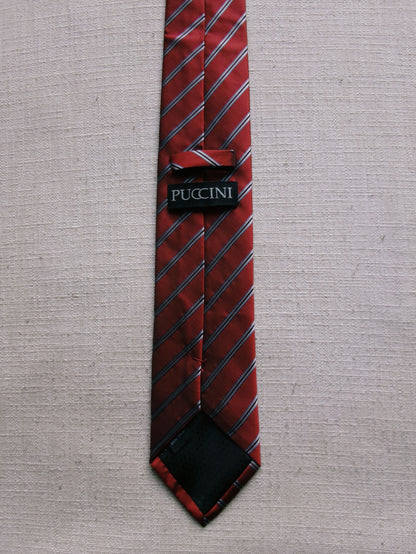 vintage red and blue striped tie