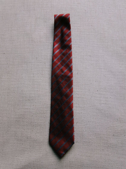 vintage red and blue striped tie