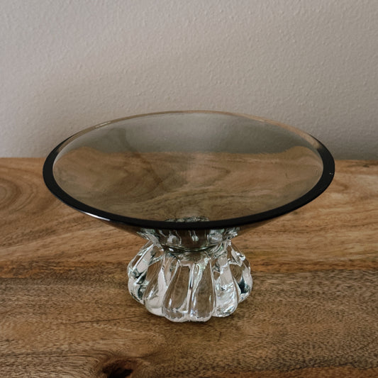 vintage glass two-tone bowl