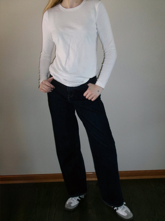 white long sleeve tee