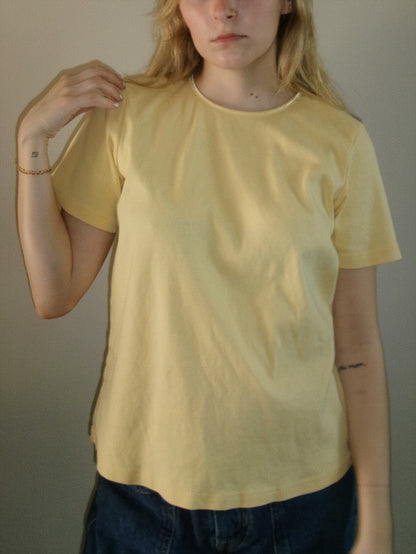 vintage butter yellow tee