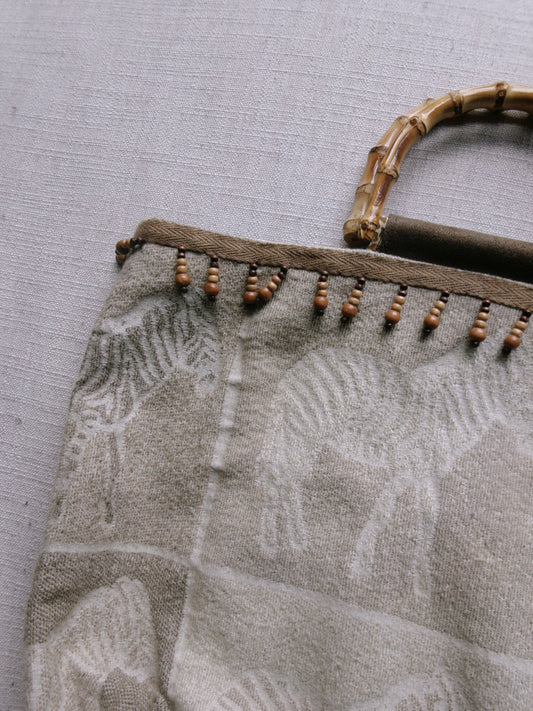 zebra tapestry tote