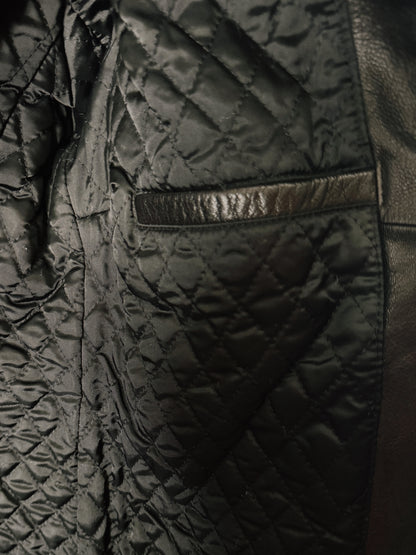 black genuine leather jacket