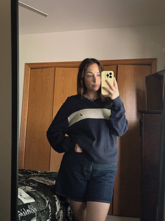 blue stripe sweater
