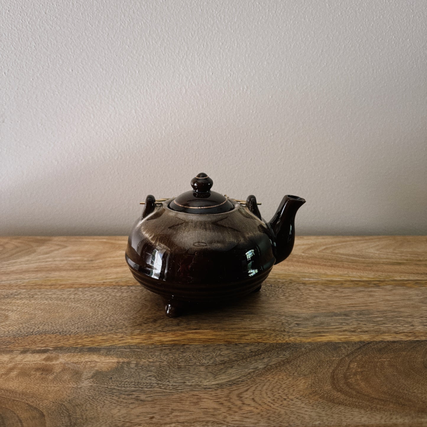 vintage brown tea pot