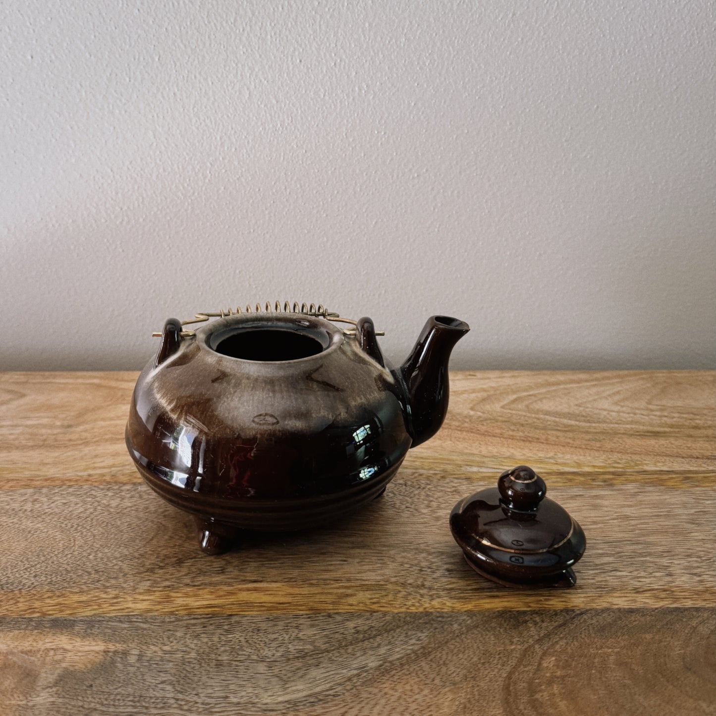 vintage brown tea pot