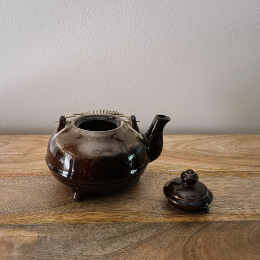 vintage brown tea pot