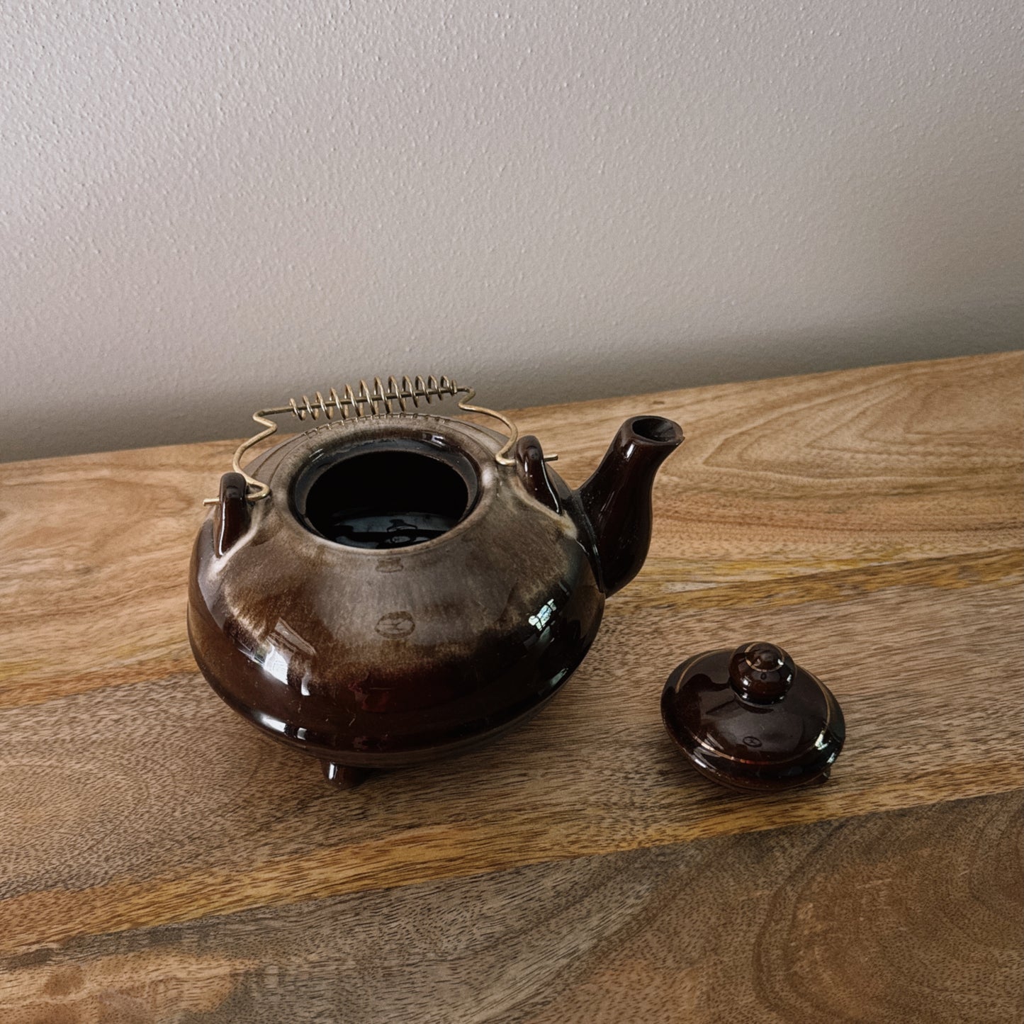vintage brown tea pot