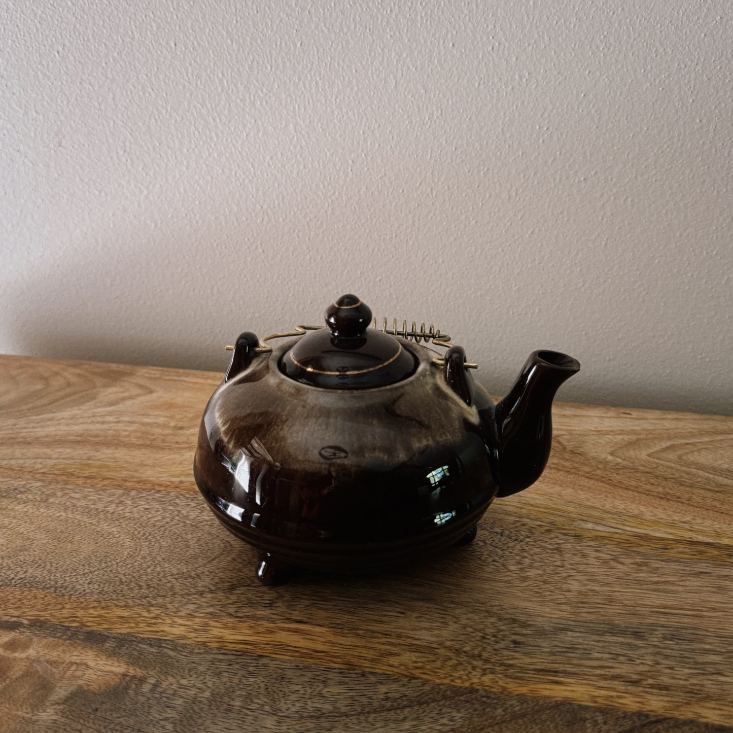 vintage brown tea pot