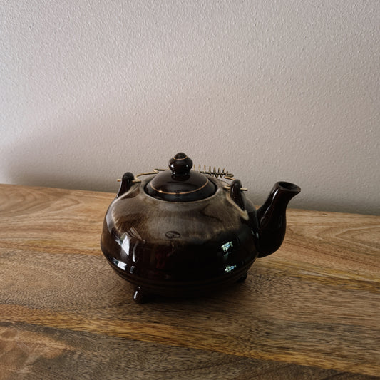 vintage brown tea pot