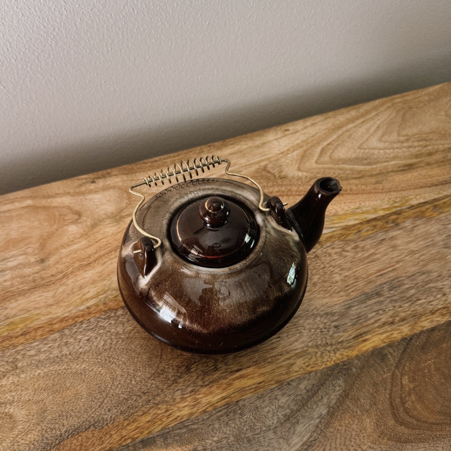 vintage brown tea pot