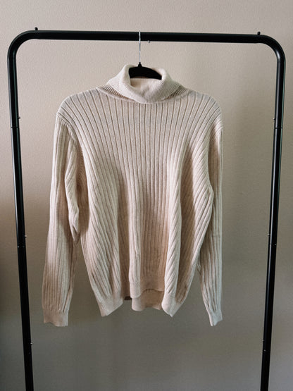 cream turtleneck sweater