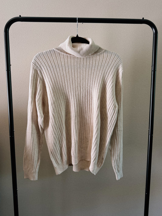 cream turtleneck sweater
