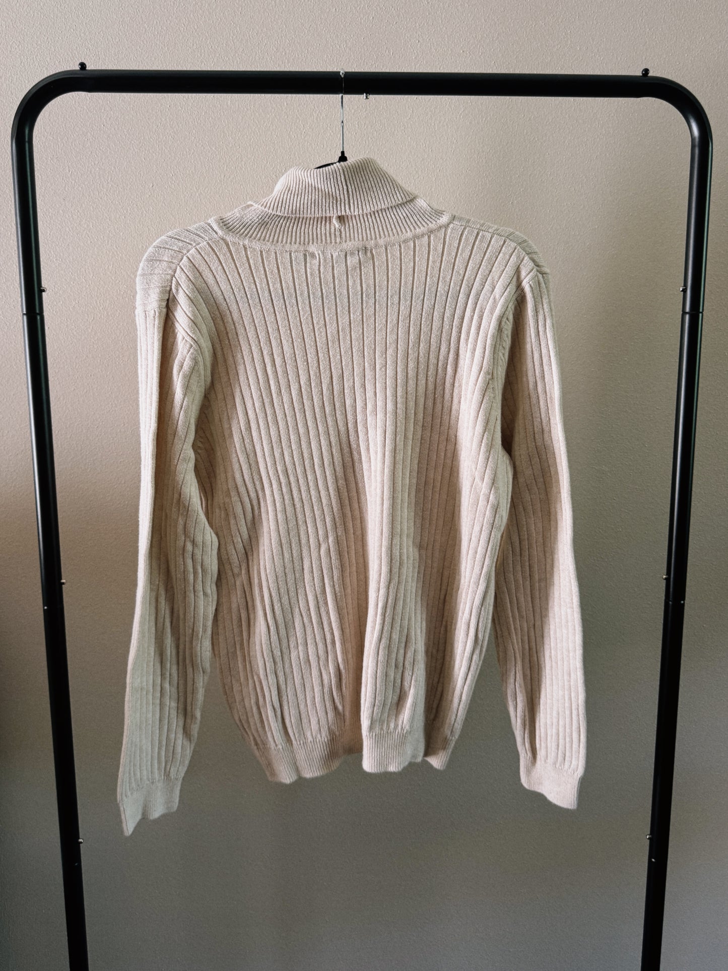 cream turtleneck sweater