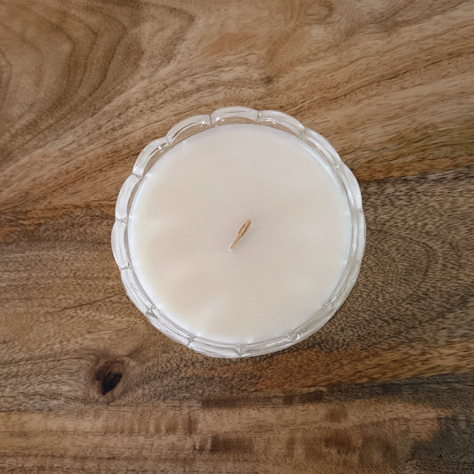 vintage glass bowl candle