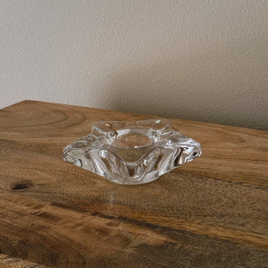 vintage glass star candle holder