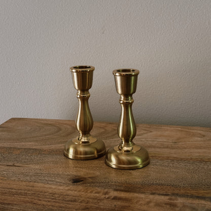 vintage gold candlesticks