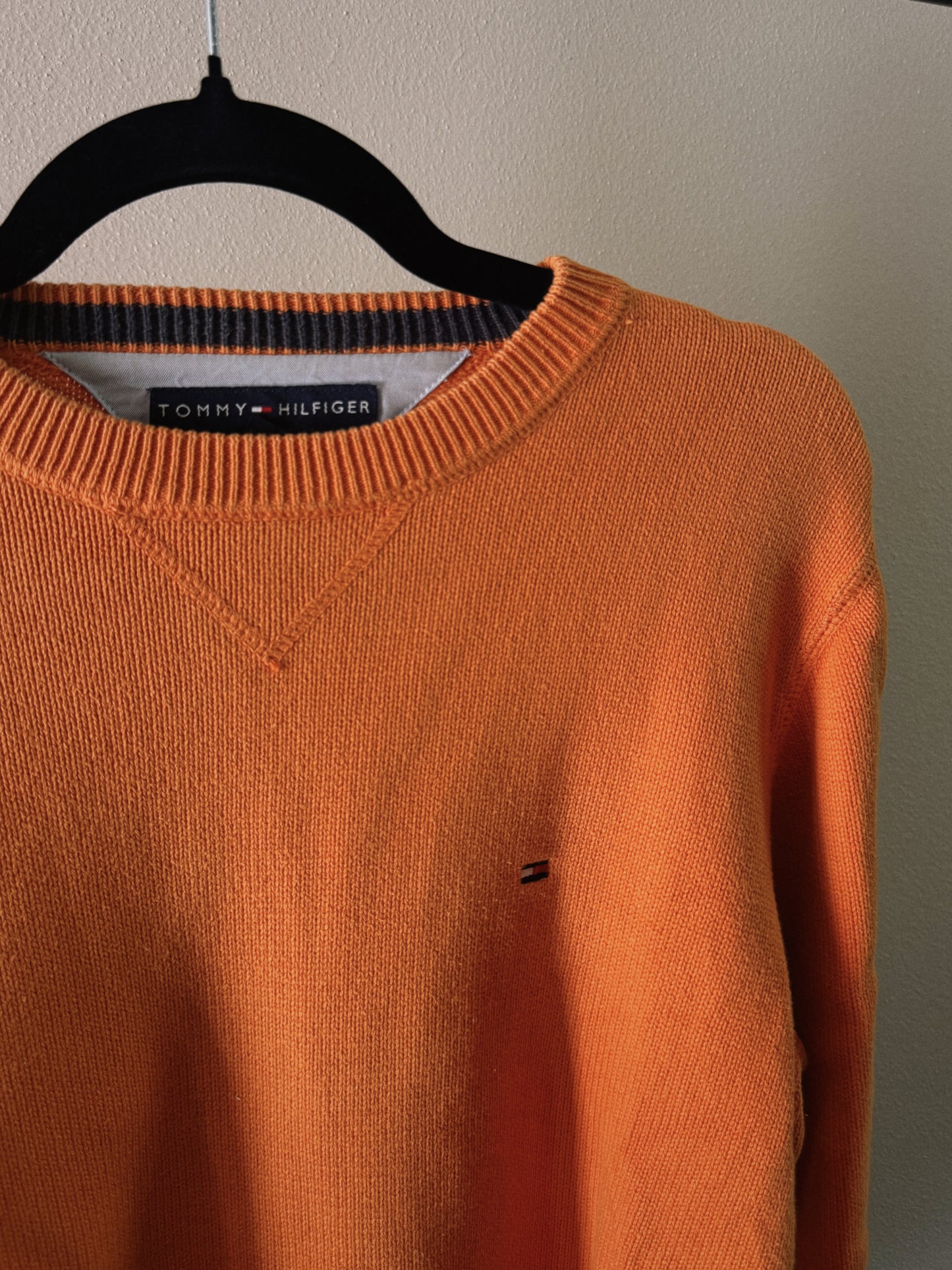 orange tommy hilfiger sweater