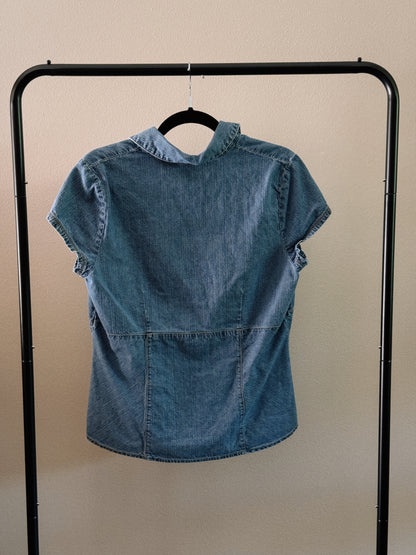 short sleeve denim top