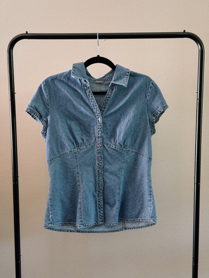 short sleeve denim top