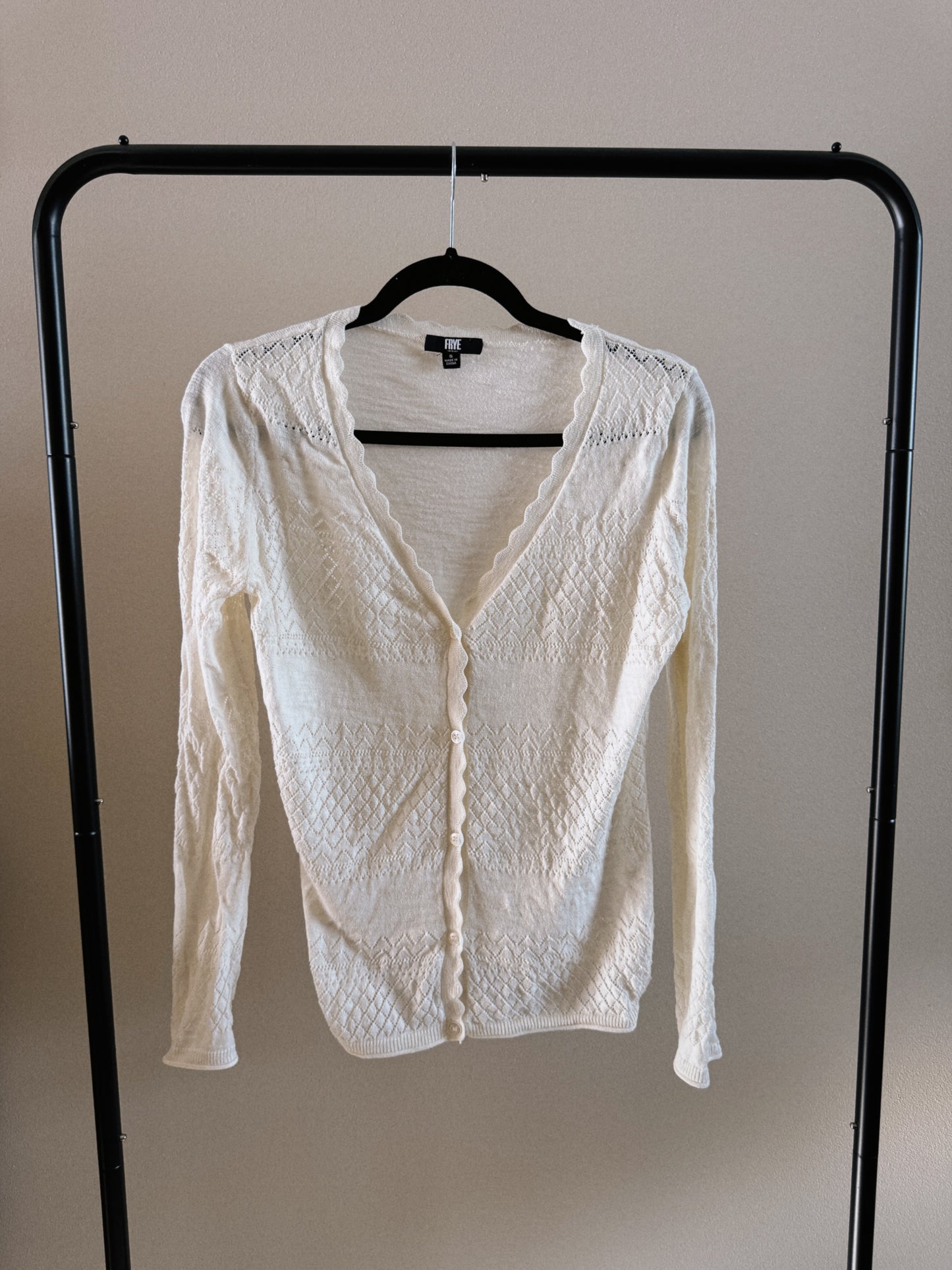 cream knit cardigan