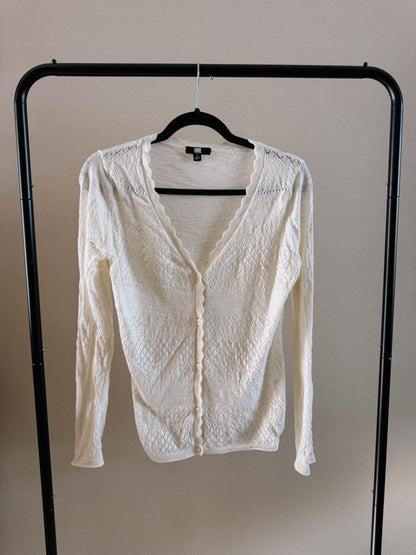 cream knit cardigan