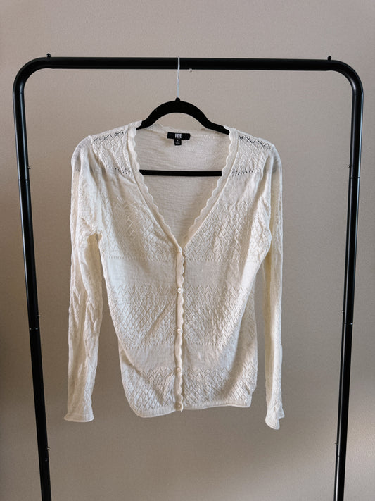cream knit cardigan