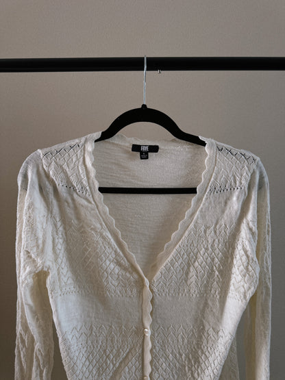 cream knit cardigan