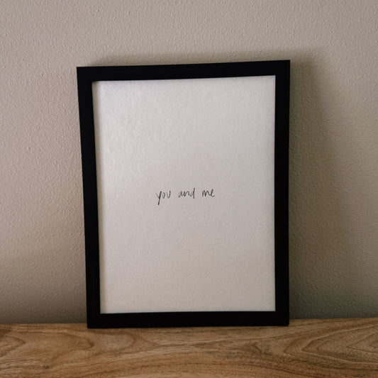 you and me