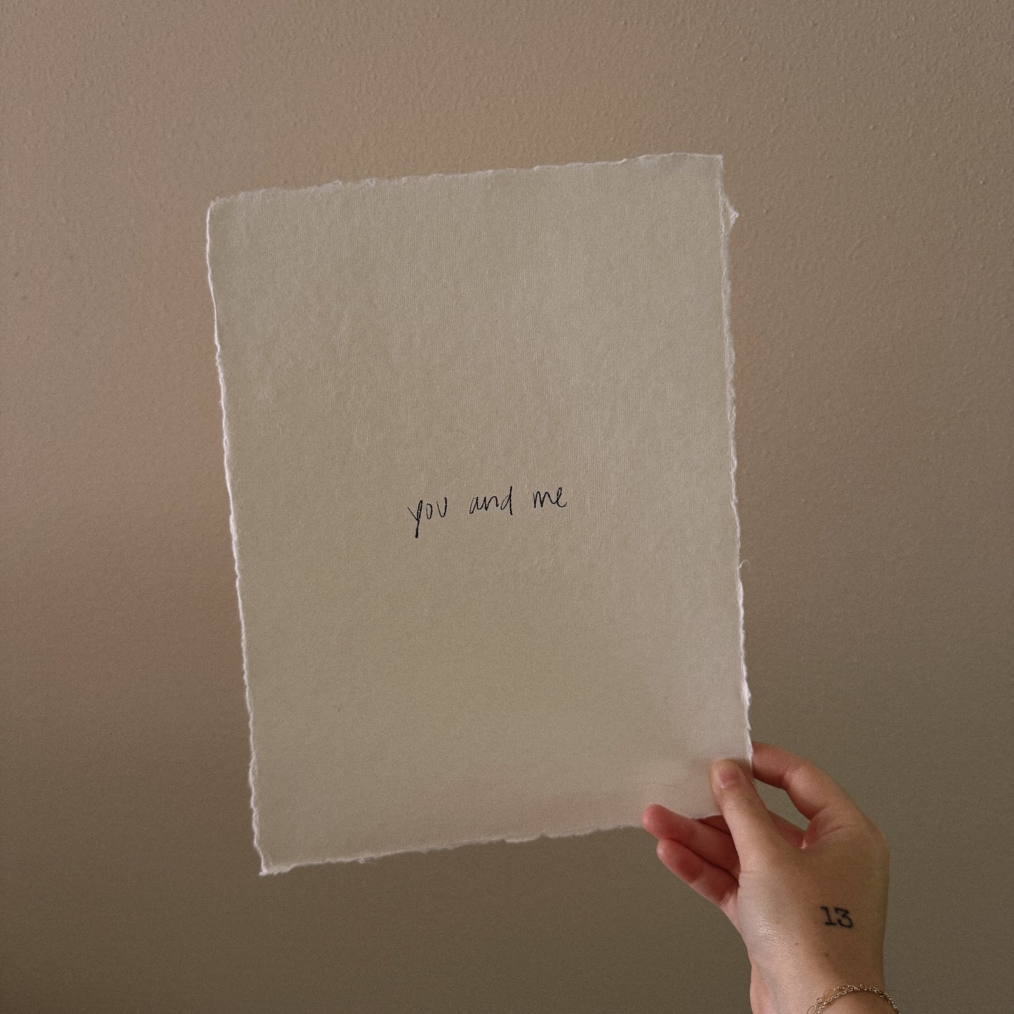 you and me