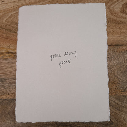 you’re doing great