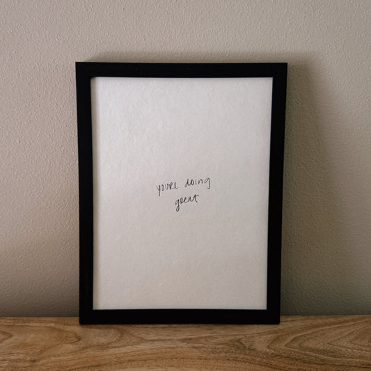 you’re doing great