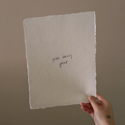 you’re doing great