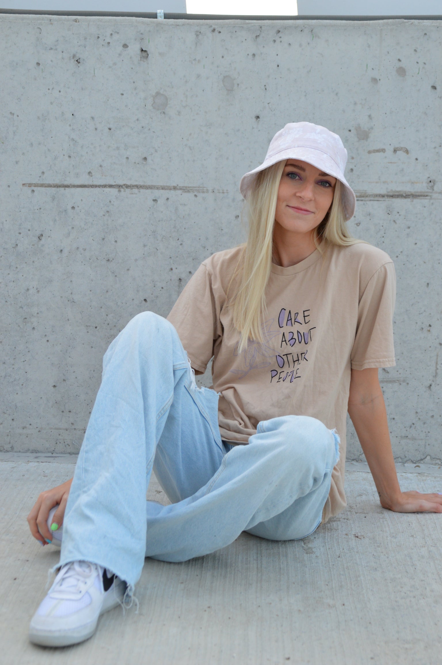 Care About Other People Tee on model