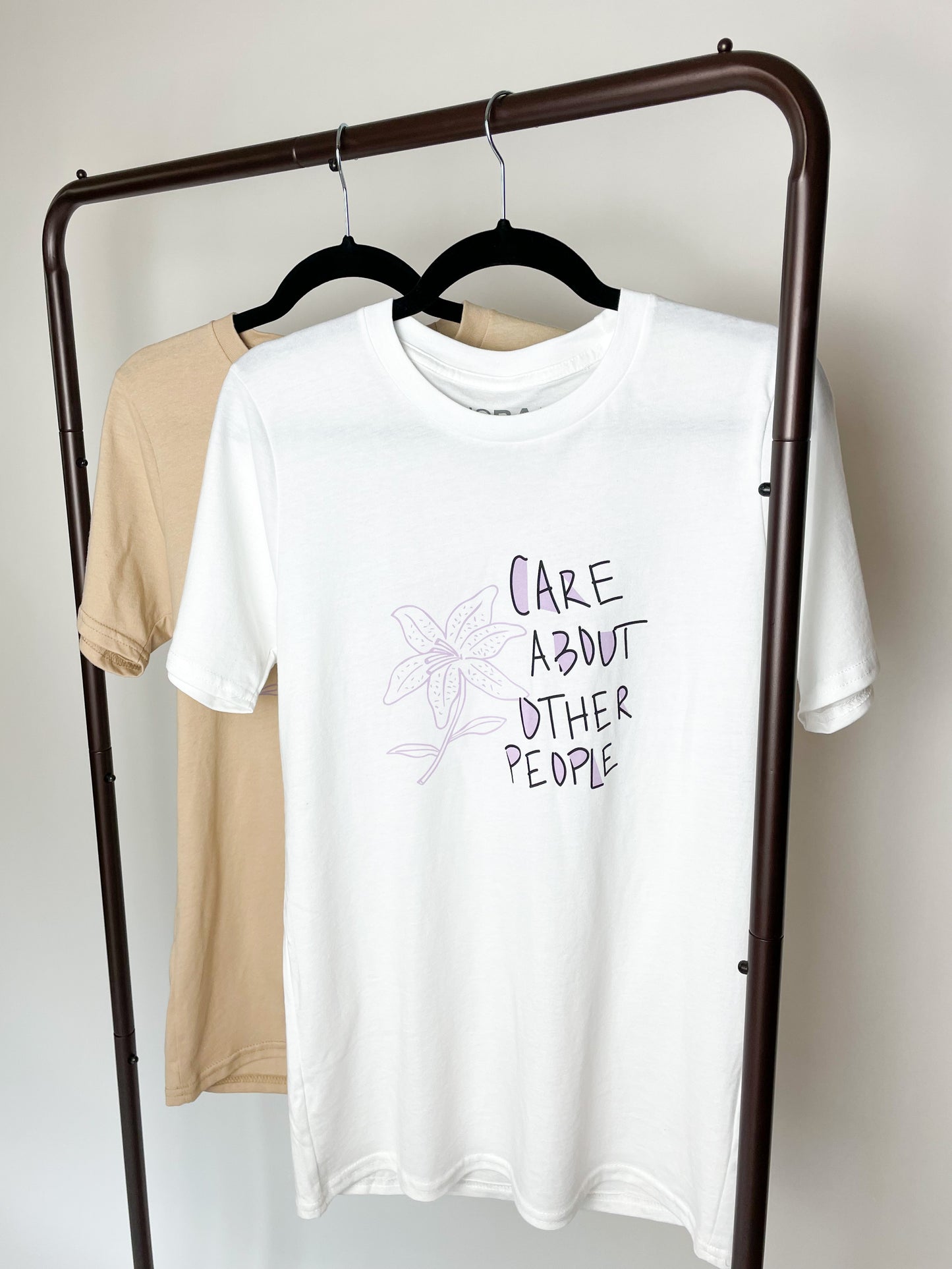 Sustainable Graphic T-shirt. Care About Other People